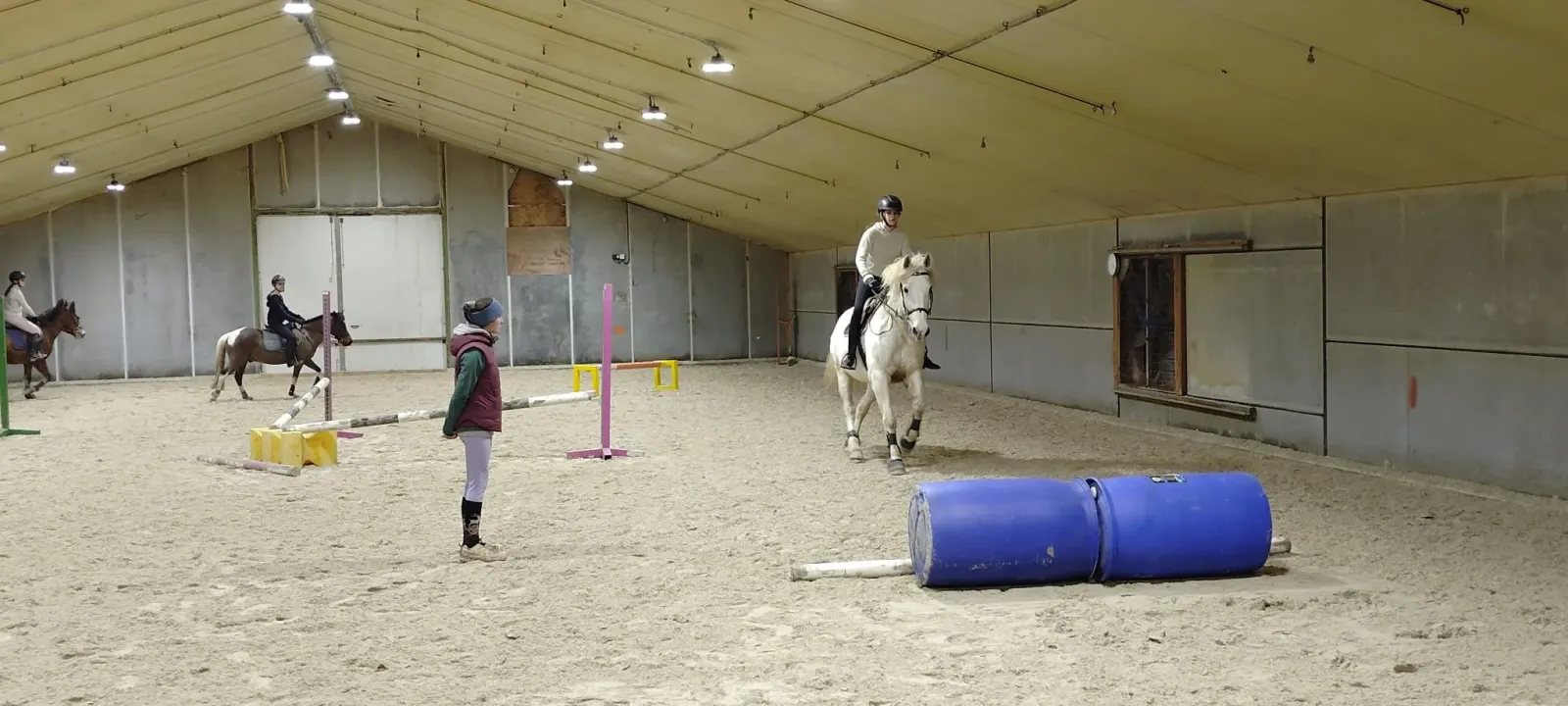 Séance de saut dans le manège